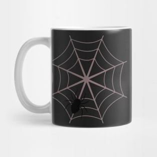 Spider and web in purple Mug